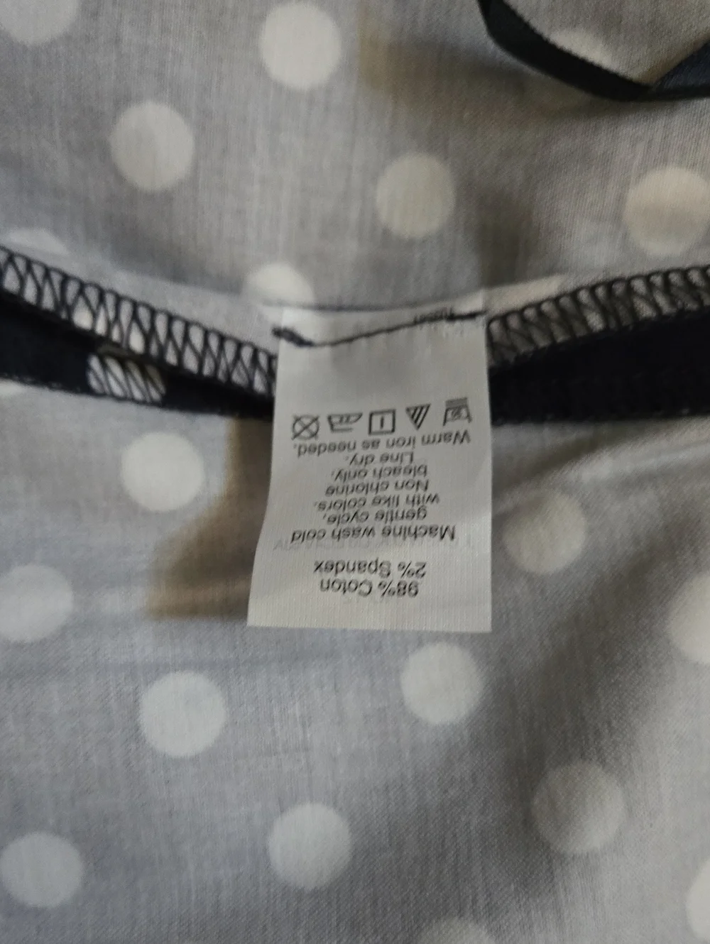 J. Crew Navy and White Polka Dot Pencil Skirt